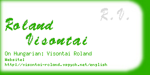 roland visontai business card